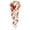Cardinal, variant on Peacock Wall Decor, Bird and Floral Wall Hanging with Cascading Crystal-Style Drop Ornaments, Indoor Decorative Wall Art for Living Room and Entryway