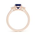 thumbnail image 2 of ANGARA Natural 1.75 Ct Pear Sapphire Ring with Trio Diamond Accents in 14K Rose Gold for Women (Size-9x7mm) | September Birthstone, Anniversary, Jewelry Gift for Women | Natural Sapphire Ring, 2 of 8
