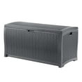 thumbnail image 2 of Suncast 73 Gallon Outdoor Patio Storage Deck Boxes, Cyberspace (3 Pack), 2 of 12