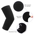 thumbnail image 3 of Elbow Compression Sleeve (1 Pair), Elbow Brace for Tendonitis and Tennis Elbow, Golfer Elbow Support Tennis Elbow Brace for Men & Women, Workout Black, 3 of 7