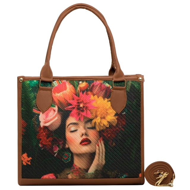 Bolsa Yute Para Dama FANA Flora Color Camel Linda Es Tuya, M3982!!
