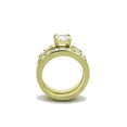 thumbnail image 5 of His Hers Yellow Gold Plated Stainless Steel Cz Wedding Ring Set, 5 of 7