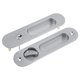 thumbnail image 1 of Manija de cerradura de puerta corredera de aleación de zinc antirrobo con llaves para muebles de madera de granero Herrajes de plata para ba?o(plata) Ecomeon  no, 1 of 4