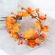 thumbnail image 4 of Xihbxyly Corona de Otoño con Diseño de Calabaza y Hoja de Arce, Aro para Velas, Centro de Mesa Único, Decoración de Halloween y Acción de Gracias, Adorno Navideño Versátil, Tamaño 12 X 12 Cm., 4 of 6
