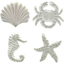 DPOWERFUL, Cast Iron Cabinet & Furniture Pulls with Silver & Black Hardware 4 Piece 4 Pack