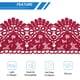thumbnail image 4 of Cinta de encaje de 4" de ancho y 5 yardas con patrón floral en color rojo vino para costura, 4 of 6