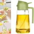 thumbnail image 2 of Glass Oil Spray Bottle Household Kitchen Pouring Kettle Oil Sprayer Bottle 2 In 1 Oil Vinegar Bottle Dispenser 470ml(GREEN), 2 of 5