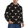 thumbnail image 2 of Honeii Western Cowboy Pattern Mens Hoodies Men's Loose Sleeve Sweatshirt,Pullover Hooded Sweatshirt for Men,Essentials Hoodie-3X-Large, 2 of 7