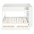 thumbnail image 3 of White Bunk Bed With Drawer And Cabinet Storage Solutions - A Neat Bedroom Space-optimized 2 Drawers & Cabinet, Comfortable Living Solution For Families, 3 of 6