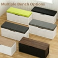 thumbnail image 2 of Advwin L-Shaped Corner Storage Bench, Backless Wood Bench with Hidden Storage for Kitchen, Dining Nook, Entryway & Mudroom, No Cushion, Black, 2 of 8