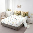 thumbnail image 5 of jejeloiu Cartoon Duck 7pcs Bedding Comforter Set,Rustic Frog Queen Bedding Sets,Country Flower Floral Queen Sheet Sets For Boys Kids,Microfiber Bedroom Decor Reversible, 5 of 8