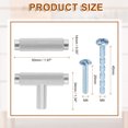 thumbnail image 2 of 15Pack T Bar Cabinet Knobs,  2" Dia x 1.34" Height Drawer Knob Handle Pulls for Kitchen Cabinets Bedroom Dresser Wardrobe, Silver, 2 of 6