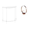 thumbnail image 1 of Mesa Auxiliar De Hierro Acrílico Para Espacios Pequeños Con Portabotellas De Vino, Mesa Auxiliar De Dos Niveles, Mesita De Noche Delgada, Organizador De Metal Para Baño, Decoración Del, 1 of 8