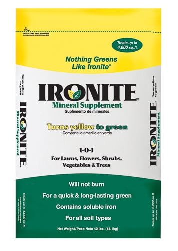 Ironite 436136 Mineral Supplement 40Lbs Granules Greening Lawn Flower