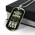 thumbnail image 3 of Police Wife Necklace - Some Heroes Wear Capes Mine Wears Dog Tag - Police Officer Girlfriend, Police Mom, Sheriff, Trooper - Graphic Military Dog Tag Necklace (Optional Personalized Engraving), 3 of 5