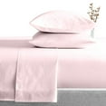 thumbnail image 2 of 100% Egyptian Cotton Bed Sheets Set with 12" Inch Deep Pocket - Soft & Cooling Sheets - 4 Piece Sheets & Pillowcases - 400 Thread Count Luxury Bedding - Pink Solid, Twin-XXL Size., 2 of 7