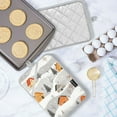 thumbnail image 5 of Yayeee Pot Holders Kitchen Heat Resistant with Pocket 7"x9.8" Cotton Oven Cooking Hot Pads, Orange Snow Houses, 5 of 7