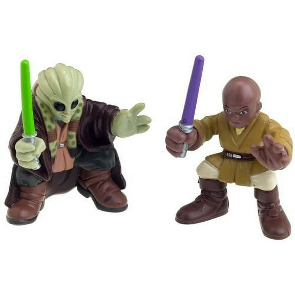Star Wars Episode 3 Junior Figure 2 Pack Mace Windu & Kit Fisto