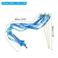 thumbnail image 2 of Uxcell Ribbon Lace Fairy Wands Silk Stick Streamer with Bells 24 Pack(Blue, Sapphire), 2 of 6
