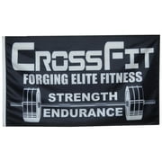 APFoo Crossfit flag forging elite fitness strength endurance Flags Black Banner Home Yard Garden Decor 3x5Feet