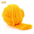 thumbnail image 1 of Zhuge Hilo de lana merino de 2,2 lb para hilar | Hilo grueso y suave para tejer a mano, mantas, núcleo de fieltro, relleno cardado, amarillo, 1 of 4
