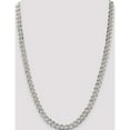 thumbnail image 5 of Sterling Silver 7.5mm Pave Curb Chain (24 X 7.5) Made In Italy qcf200-24, 5 of 5