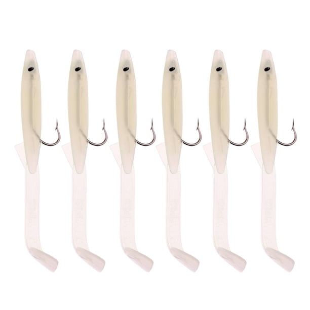 Señuelo de pesca de anguila suave ligero y portátil señuelo de pesca con anzuelo de acero inoxidable cebos biónicos Luminoso Macarena Cebo artificial del señuelo de la pesca