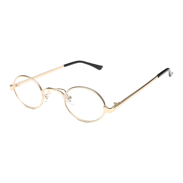 Gafas de sol retro de metal ovaladas para hombres Sonducket color oro