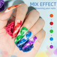 thumbnail image 2 of Esmalte de uñas MIZHSE Marble, 12 unidades, Blooming Gel, dorado, azul y morado, 2 of 7