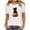 A33 White, variant on Women's Spooky Cat Pumpkin Graphic Tee Halloween Tops Short Sleeve Crewneck Funny Fall T-Shirts Casual Holiday Party Shirts Cute Festive Season Clothes