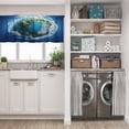thumbnail image 5 of LALILO Kitchen Curtain Valance Earth Day Small Planet Space Rod Pocket Window Curtain 52"x 18" Set of 2, 5 of 5