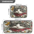 thumbnail image 5 of Wobogo Daisy Kitten Kitchen Carpet Set of 2 Absorbent and Stain Resistant Non-slip Star Rubber Backing, 5 of 7