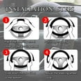thumbnail image 6 of Diamond Car Steering Wheel Cover,Crystal Rhinestone Steering Cover Universal Fit 15 inch Car Steering Wheel Protector for Women & Girl (Silver Black), 6 of 12