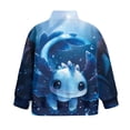 thumbnail image 5 of Uorisanigo Girls Half Zip Sweatshirt Fall Fashion Outfits Clothes Blue Axolotl Long Sleeve Pullover Tops Oversized Quarter Zipper Pullover Jackets for Sports and Daily Wear, 5 of 7