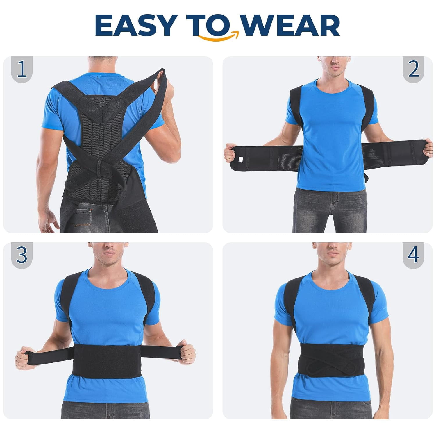 Back Brace Posture Corrector for Women and Men, Upper and Lower Back Pain Relief, Adjustable and Fully Back Support Improve Posture and Lumbar Oversize S-5XL