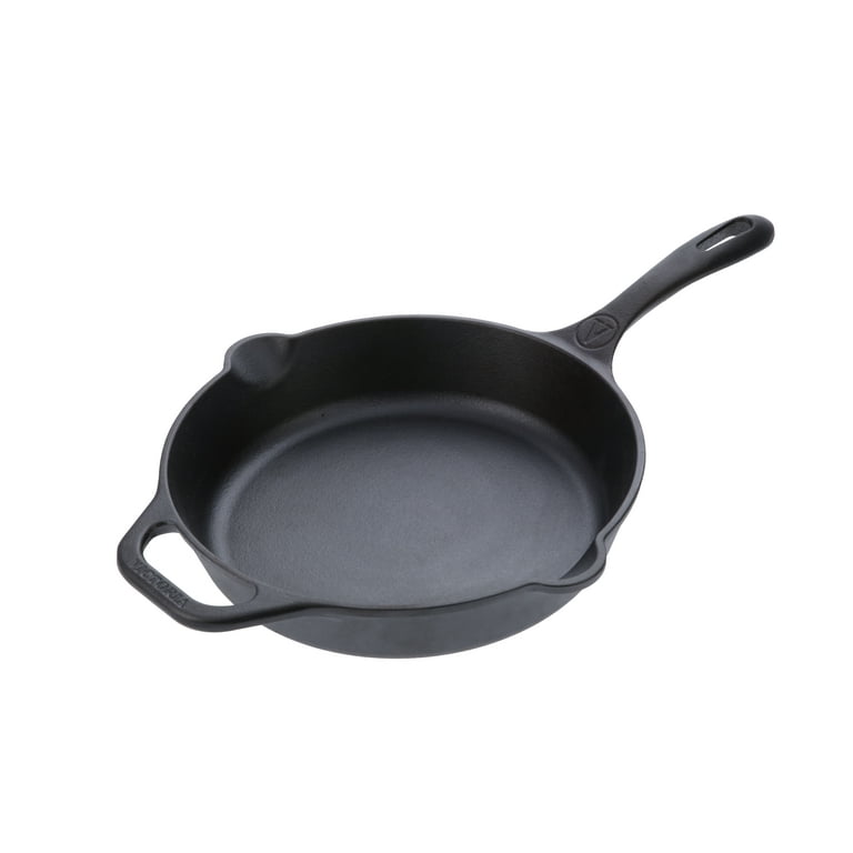 Victoria 8-Inch Cast Iron Skillet, Pre-Seasoned Cast-Iron Frying Pan with  Long Handle, Made in Colombia 