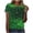 A149 Multicolor, variant on Xdegoge St Patrick's Day Tops Women Leprechaun Hat Clover Allover Print T-Shirt Short Sleeve Crewneck Tee Funny Irish Festival Shirt Summer Casual Holiday