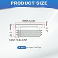 thumbnail image 2 of Uxcell Plastic Tubing End Caps, Hole Plug Insert for Round Iron Pipe Chair Leg Table Bookshelves Patio Furniture 2-3/8 Inch 4, 2 of 7