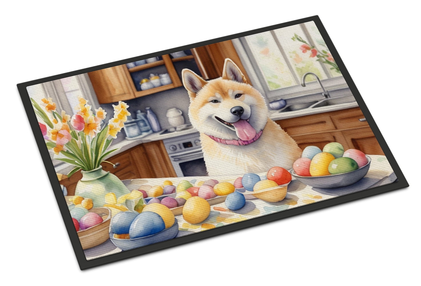 Carolines Treasures DAC6811JMAT 24 x 36 in. Decorating Easter Finnish Spitz Doormat