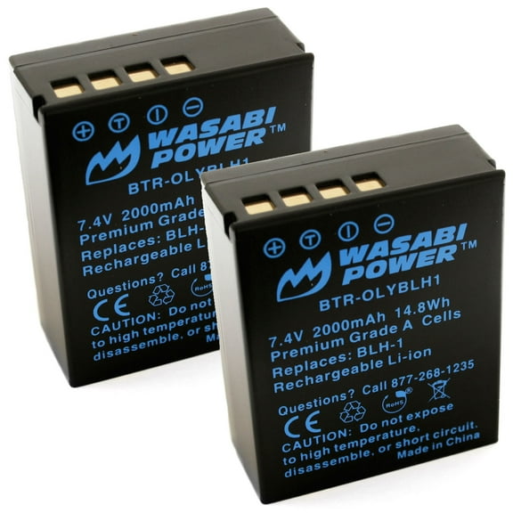 Wasabi Power Battery for Olympus BLH-1 (Fully Decoded, 2-Pack)
