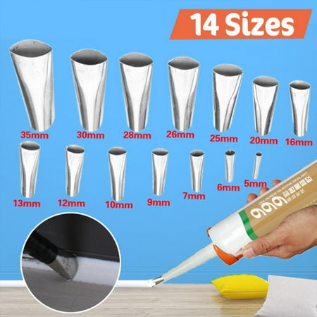 

Christmas Clearance! SuoKom 14Pcs Finisher Caulking Nozzle Kitchen Push Rod Stainless Steel Applicator tool