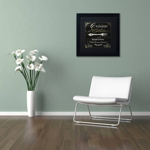 Trademark Fine Art "La Cuisine I" Canvas Art by Color Bakery Black Matte, Black Frame