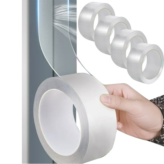 4 Roll Window Weather Sealing Tape 2IN x 33FT, Weatherproofing Draft Insulation Tape Stopper, Removable Window Sill Protector, Door Window sealer For Winter Block Cold Air