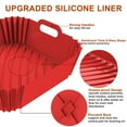 thumbnail image 5 of 2 Pack Silicone Air Fryer Liners Square for 4-10 QT, Heat Resistant Pot Oven Liners Reusable Baking Tray Mat Kitchen Accessories Home Cooking Utensils, 5 of 10