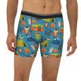 thumbnail image 2 of Picia Animals In Camping Pattern Men's Athletic Long Leg Briefs , Performance Stretch Underwear，Moisture-Wicking, 2 of 7