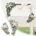 thumbnail image 2 of Burnt Orange Wedding Arch Flowers (Set of 2) - Artificial Fall Floral Swags for Wedding Ceremony Decor, Welcome Sign Backdrop, Reception Arch Decoration, 2 of 5