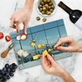 thumbnail image 5 of Urban Cutting Board, Modern Office Work Place View to City Architecture Contemporary Plan, Decorative Tempered Glass Cutting and Serving Board, Small Size, Grey White Blue, by Ambesonne, 5 of 5