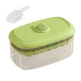 thumbnail image 2 of Ice Cube Tray with Lid and Bin, 1 Pack Ice Cube Trays for Freezer, 32 Pcs Ice Cube Mold, Press Button Easy Release Ice Tray, Small Ice Cubes Maker for Drinks,D-Green - 11x20x12cm, 2 of 4