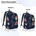thumbnail image 3 of Naloa Autumn Leaves With Blue Canvas Backpack for Men Women Rucksack Casual Travel Daypack College Tote Satchel Bookbag for Teens-Medium, 3 of 7