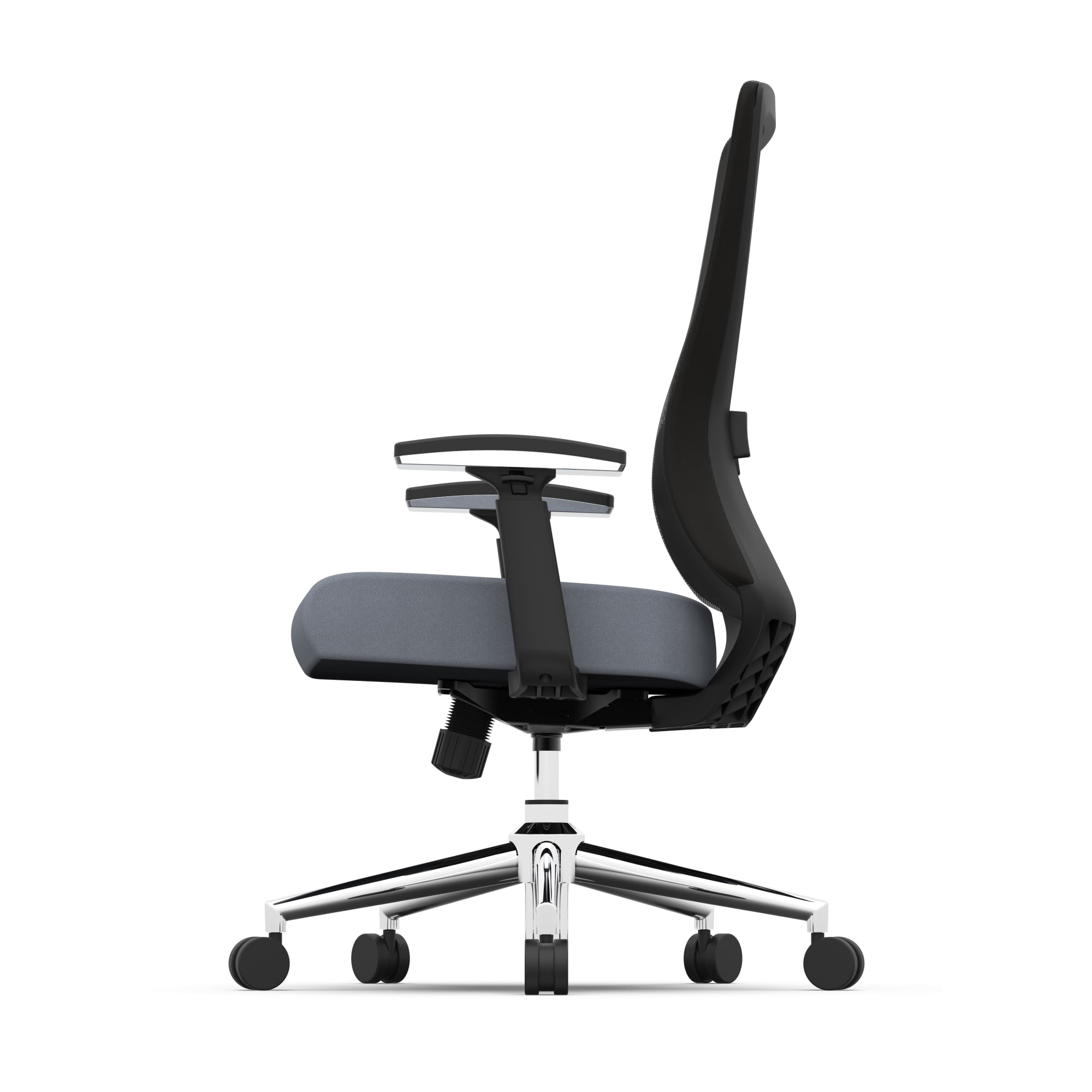 Realspace Levari Mesh Vegan Leather Mid Back Task Chair Gray